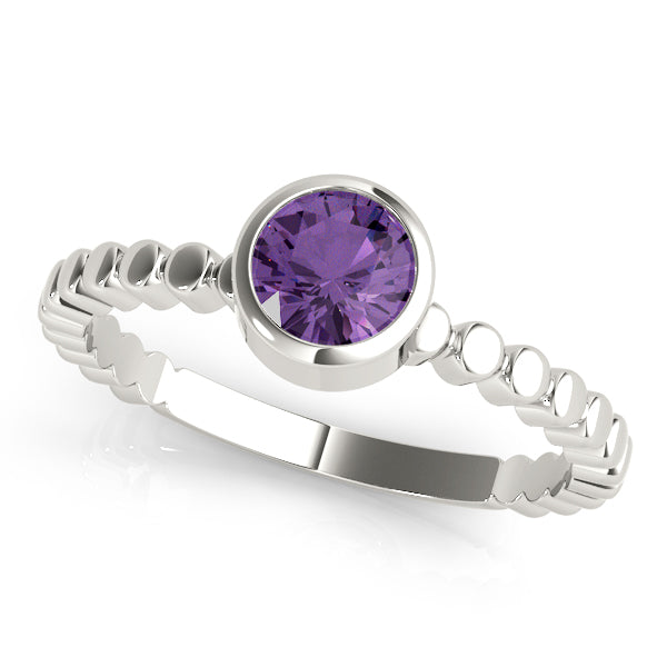 Opulent Fashion Band Round Diamond Engagement Ring — 9K/18K Gold & Platinum