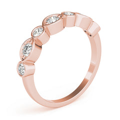 Stackable Half Eternity Ring in Gold & Platinum