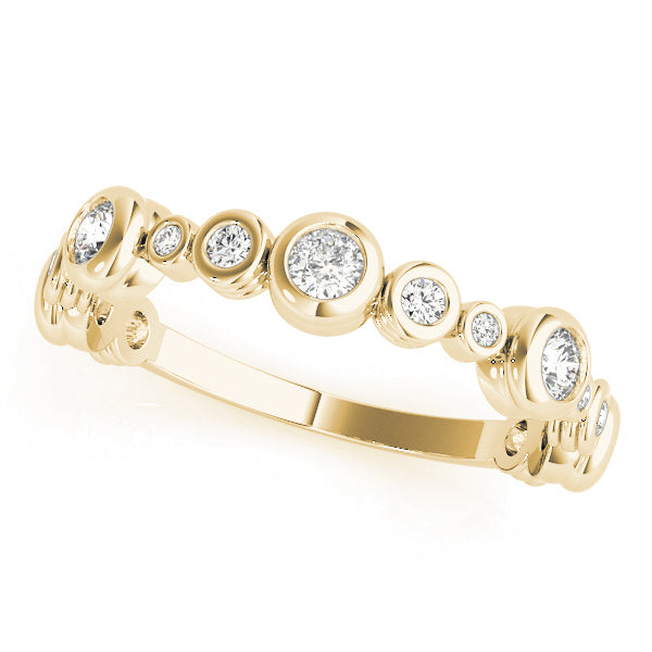 B-Dwn Chg. Half Eternity Ring in Gold & Platinum