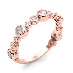 B-Dwn Chg. Half Eternity Ring in Gold & Platinum