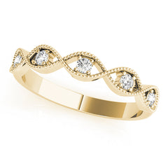 Marquise Stackable Rings Half Eternity Ring in Gold & Platinum