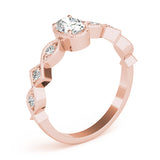 Timeless Color Center Ring Oval Diamond Engagement Ring — 9K/18K Gold & Platinum