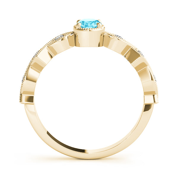 Timeless Color Center Ring Oval Diamond Engagement Ring — 9K/18K Gold & Platinum