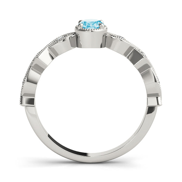 Timeless Color Center Ring Oval Diamond Engagement Ring — 9K/18K Gold & Platinum
