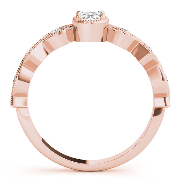 Timeless Color Center Ring Oval Diamond Engagement Ring — 9K/18K Gold & Platinum