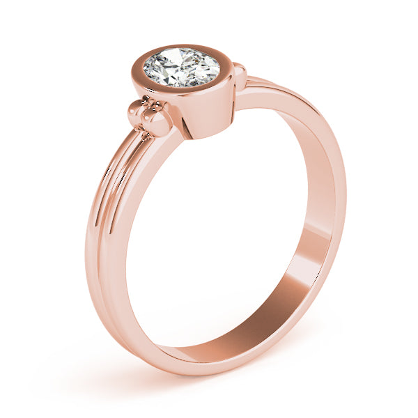 Elegant Color Center Ring Oval Diamond Engagement Ring — 9K/18K Gold & Platinum