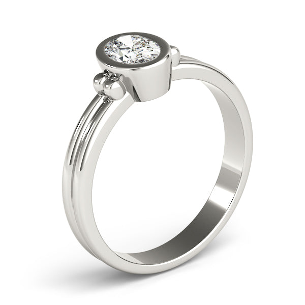 Elegant Color Center Ring Oval Diamond Engagement Ring — 9K/18K Gold & Platinum