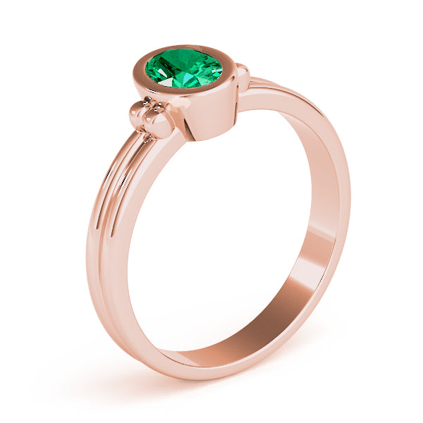 Elegant Color Center Ring Oval Diamond Engagement Ring — 9K/18K Gold & Platinum