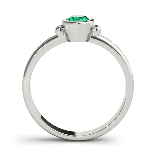 Elegant Color Center Ring Oval Diamond Engagement Ring — 9K/18K Gold & Platinum