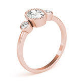 Vintage-Inspired Fashion Ring Oval Diamond Engagement Ring — 9K/18K Gold & Platinum