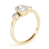 Vintage-Inspired Fashion Ring Oval Diamond Engagement Ring — 9K/18K Gold & Platinum