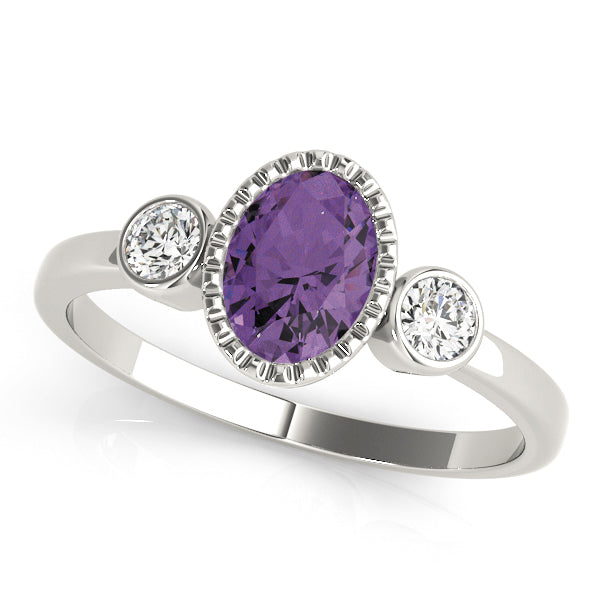 Vintage-Inspired Fashion Ring Oval Diamond Engagement Ring — 9K/18K Gold & Platinum