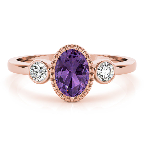 Vintage-Inspired Fashion Ring Oval Diamond Engagement Ring — 9K/18K Gold & Platinum
