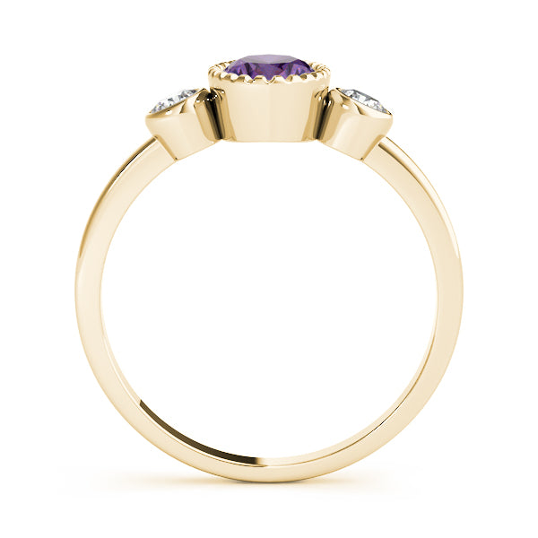 Vintage-Inspired Fashion Ring Oval Diamond Engagement Ring — 9K/18K Gold & Platinum