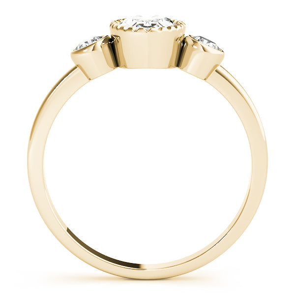 Vintage-Inspired Fashion Ring Oval Diamond Engagement Ring — 9K/18K Gold & Platinum