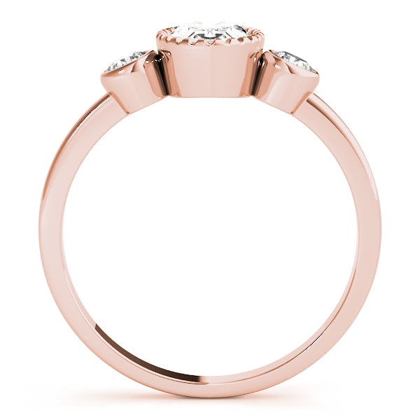 Vintage-Inspired Fashion Ring Oval Diamond Engagement Ring — 9K/18K Gold & Platinum