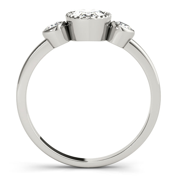 Vintage-Inspired Fashion Ring Oval Diamond Engagement Ring — 9K/18K Gold & Platinum