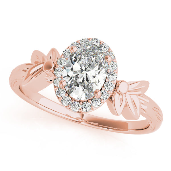 Celestial Fashion Ring Oval Diamond Engagement Ring — 9K/18K Gold & Platinum