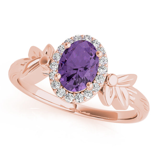 Celestial Fashion Ring Oval Diamond Engagement Ring — 9K/18K Gold & Platinum