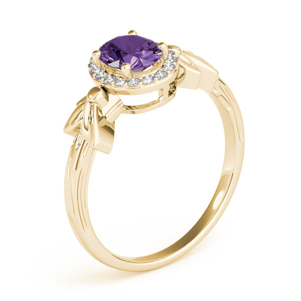 Celestial Fashion Ring Oval Diamond Engagement Ring — 9K/18K Gold & Platinum