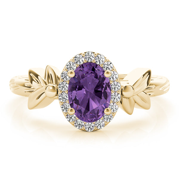 Celestial Fashion Ring Oval Diamond Engagement Ring — 9K/18K Gold & Platinum