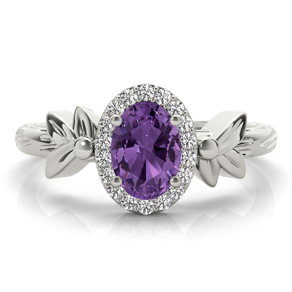 Celestial Fashion Ring Oval Diamond Engagement Ring — 9K/18K Gold & Platinum