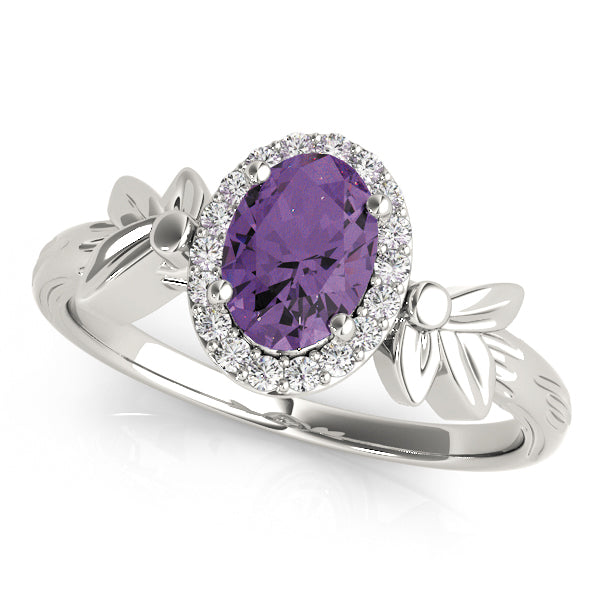 Celestial Fashion Ring Oval Diamond Engagement Ring — 9K/18K Gold & Platinum