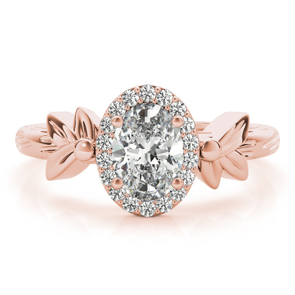 Celestial Fashion Ring Oval Diamond Engagement Ring — 9K/18K Gold & Platinum