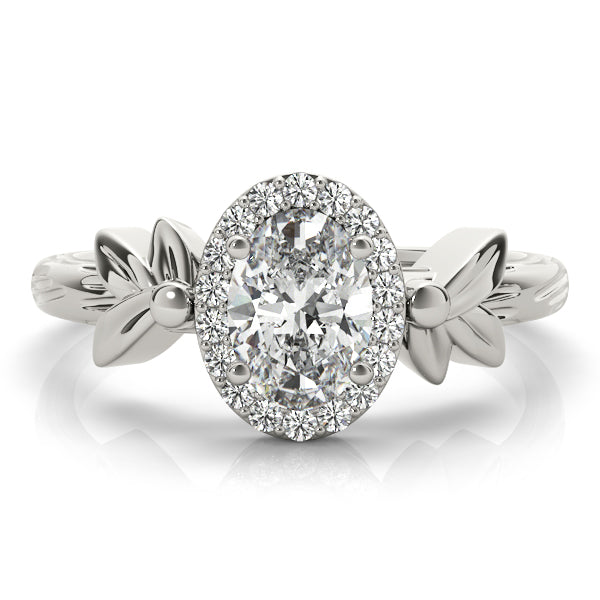 Celestial Fashion Ring Oval Diamond Engagement Ring — 9K/18K Gold & Platinum