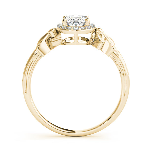 Celestial Fashion Ring Oval Diamond Engagement Ring — 9K/18K Gold & Platinum