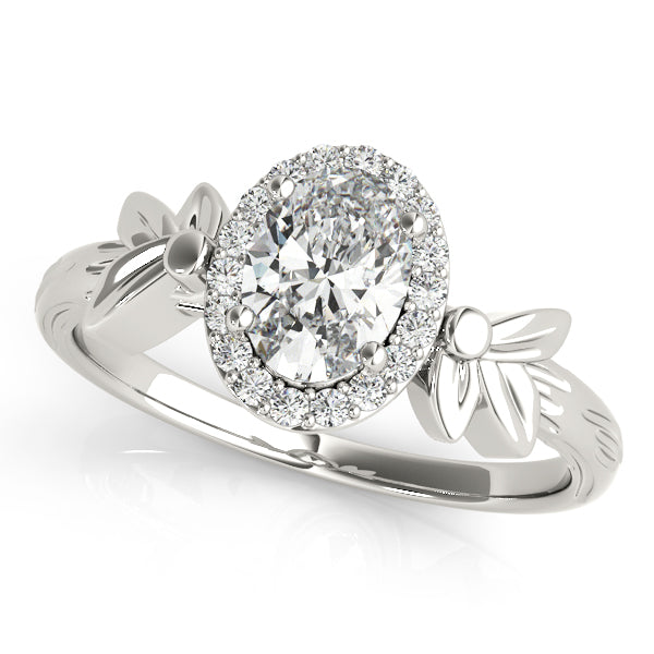 Celestial Fashion Ring Oval Diamond Engagement Ring — 9K/18K Gold & Platinum