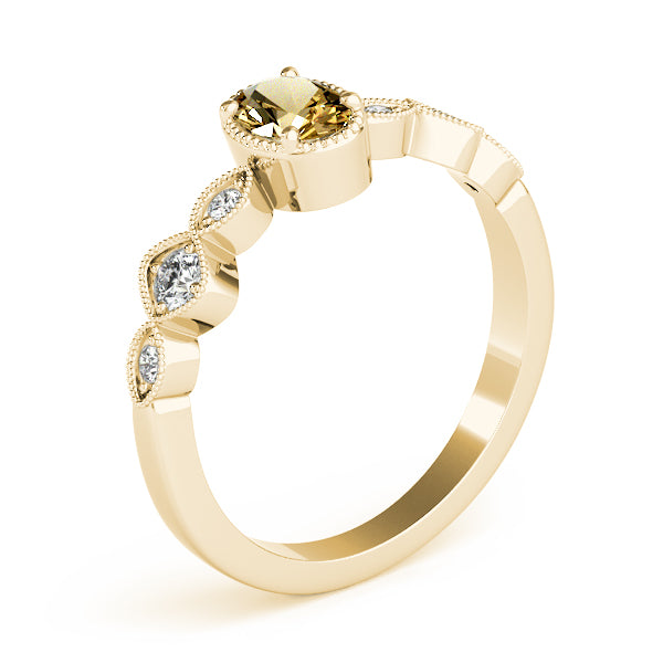 Heirloom Fashion Ring Oval Diamond Engagement Ring — 9K/18K Gold & Platinum
