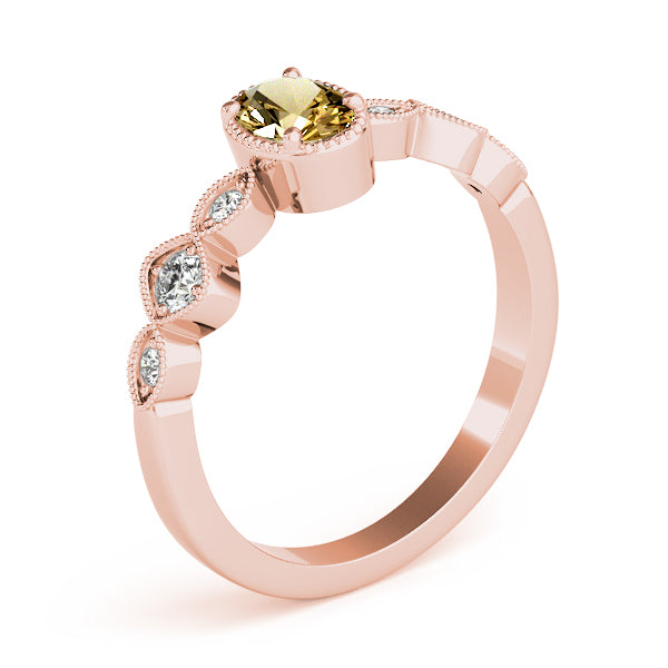 Heirloom Fashion Ring Oval Diamond Engagement Ring — 9K/18K Gold & Platinum