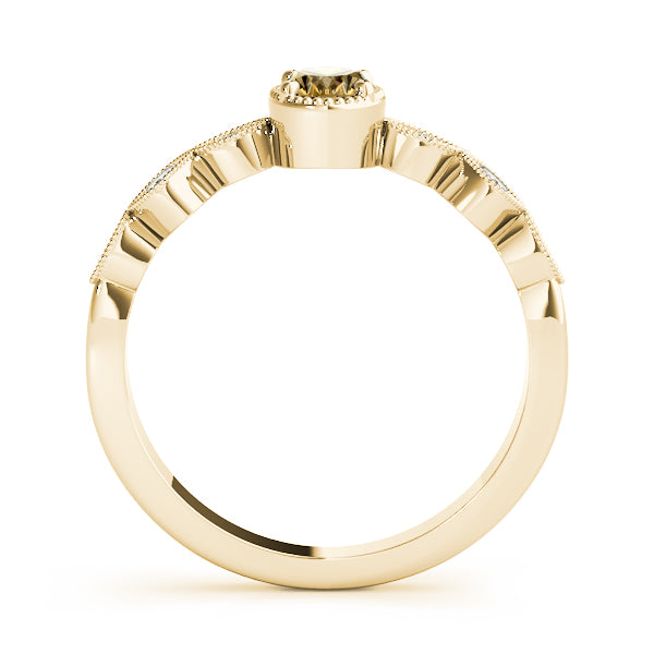Heirloom Fashion Ring Oval Diamond Engagement Ring — 9K/18K Gold & Platinum