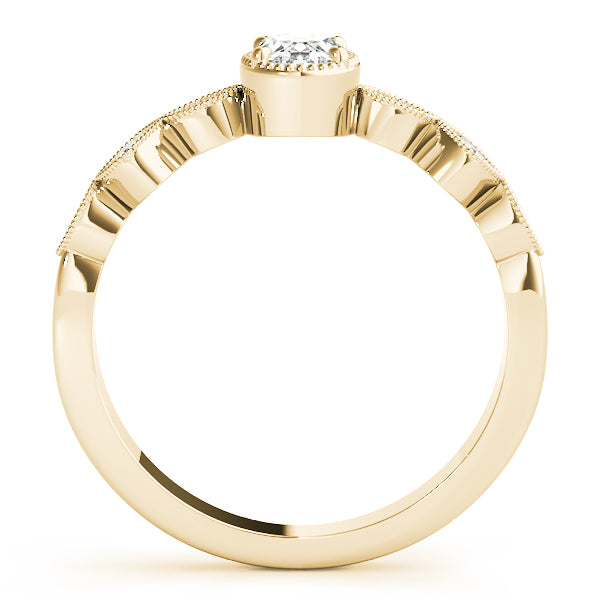 Heirloom Fashion Ring Oval Diamond Engagement Ring — 9K/18K Gold & Platinum