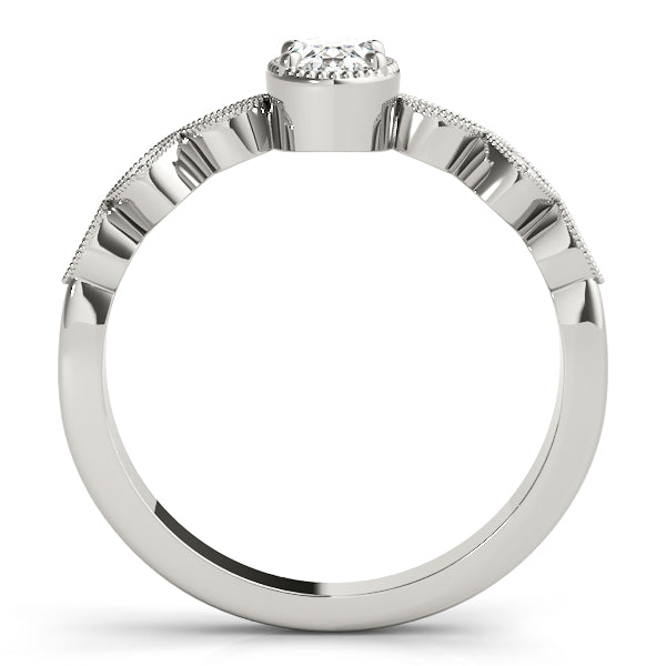 Heirloom Fashion Ring Oval Diamond Engagement Ring — 9K/18K Gold & Platinum