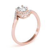Crowned Fashion Ring Oval Diamond Engagement Ring — 9K/18K Gold & Platinum