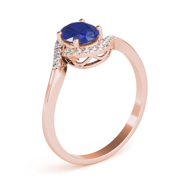 Crowned Fashion Ring Oval Diamond Engagement Ring — 9K/18K Gold & Platinum