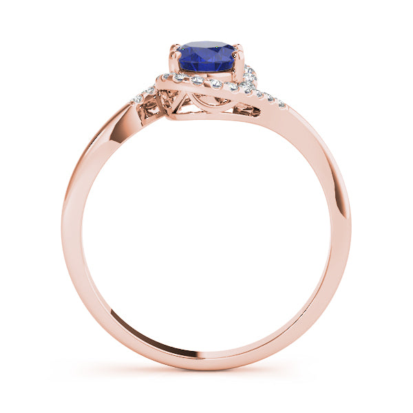 Crowned Fashion Ring Oval Diamond Engagement Ring — 9K/18K Gold & Platinum