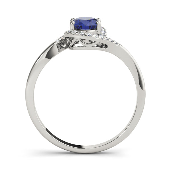 Crowned Fashion Ring Oval Diamond Engagement Ring — 9K/18K Gold & Platinum