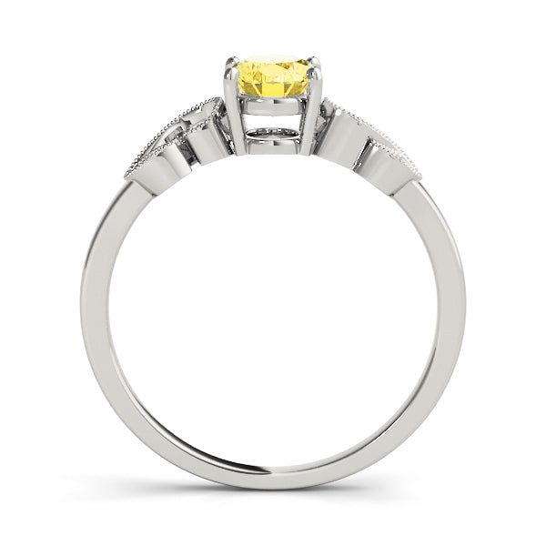 Graceful Fashion Ring Oval Diamond Engagement Ring — 9K/18K Gold & Platinum