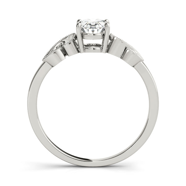 Graceful Fashion Ring Oval Diamond Engagement Ring — 9K/18K Gold & Platinum