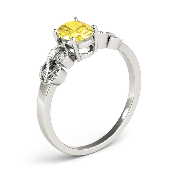 Graceful Fashion Ring Oval Diamond Engagement Ring — 9K/18K Gold & Platinum
