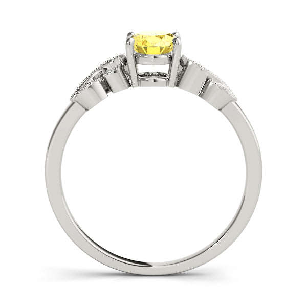 Graceful Fashion Ring Oval Diamond Engagement Ring — 9K/18K Gold & Platinum