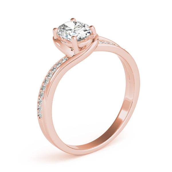 Dazzling Fashion Ring Oval Diamond Engagement Ring — 9K/18K Gold & Platinum