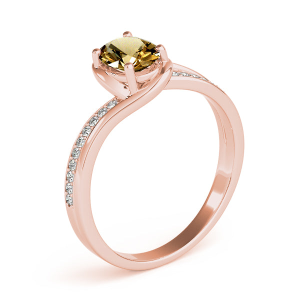 Dazzling Fashion Ring Oval Diamond Engagement Ring — 9K/18K Gold & Platinum