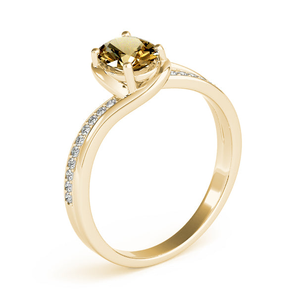 Dazzling Fashion Ring Oval Diamond Engagement Ring — 9K/18K Gold & Platinum