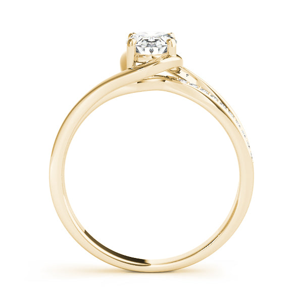Dazzling Fashion Ring Oval Diamond Engagement Ring — 9K/18K Gold & Platinum