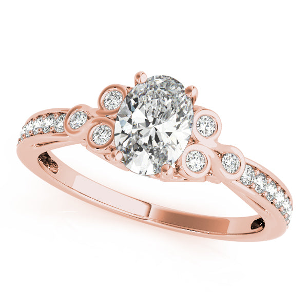 Enchanted Fashion Ring Oval Diamond Engagement Ring — 9K/18K Gold & Platinum