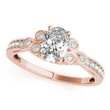 Enchanted Fashion Ring Oval Diamond Engagement Ring — 9K/18K Gold & Platinum